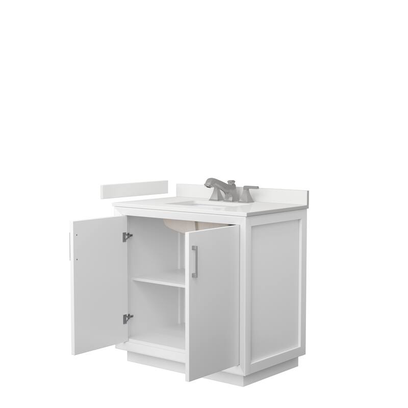Strada 36-inch Single Vanity, Quartz Top