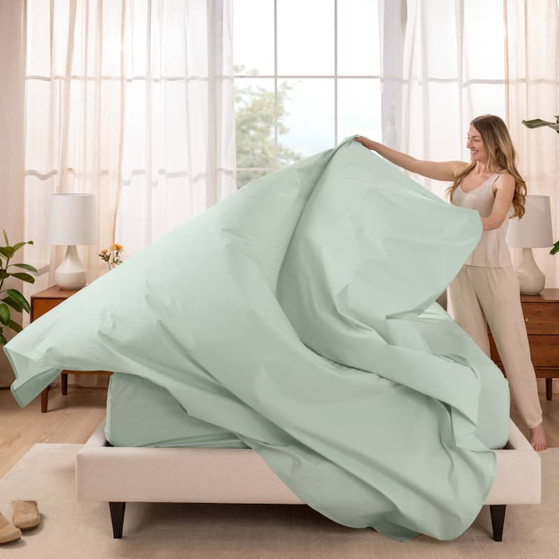 Bare Home Organic Cotton Sheet Set - Crisp Percale Weave