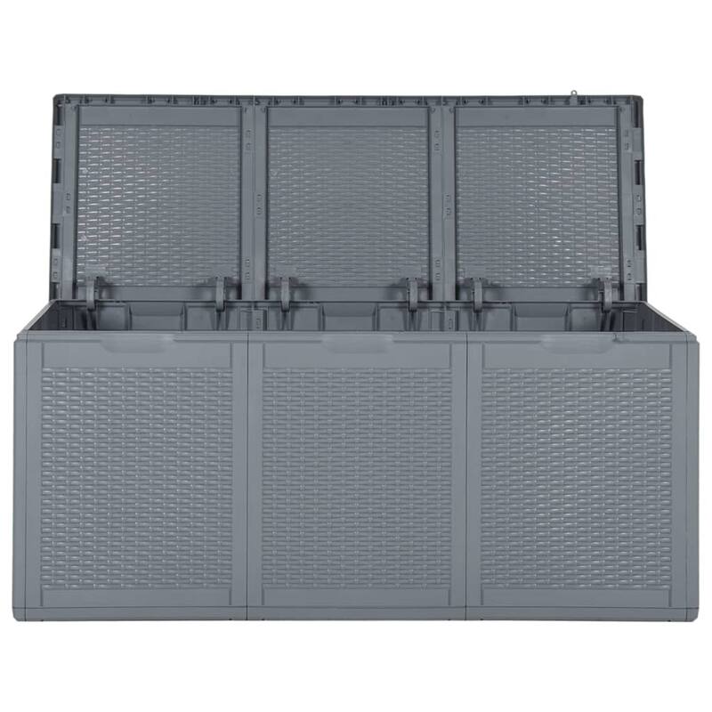 vidaXL Tool Box UV Resistant Outdoor Cushion Storage Box Tool Chest PP Rattan