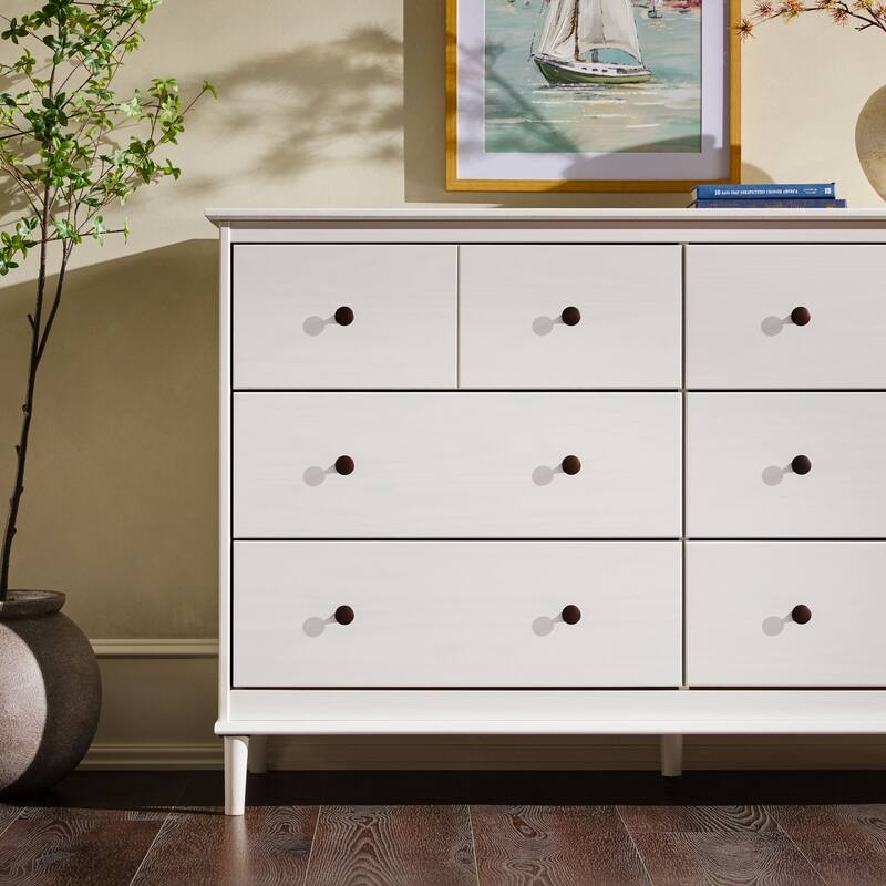 Walker Edison Bullrushes 6-Drawer Solid Wood Dresser