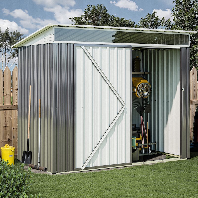 Futzca Outdoor Storage Shed with Ventilation, Multi-Purpose Tool Shed