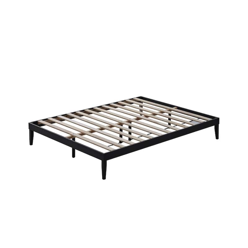 Zion Solid Wood Platform Bed - Black - Twin