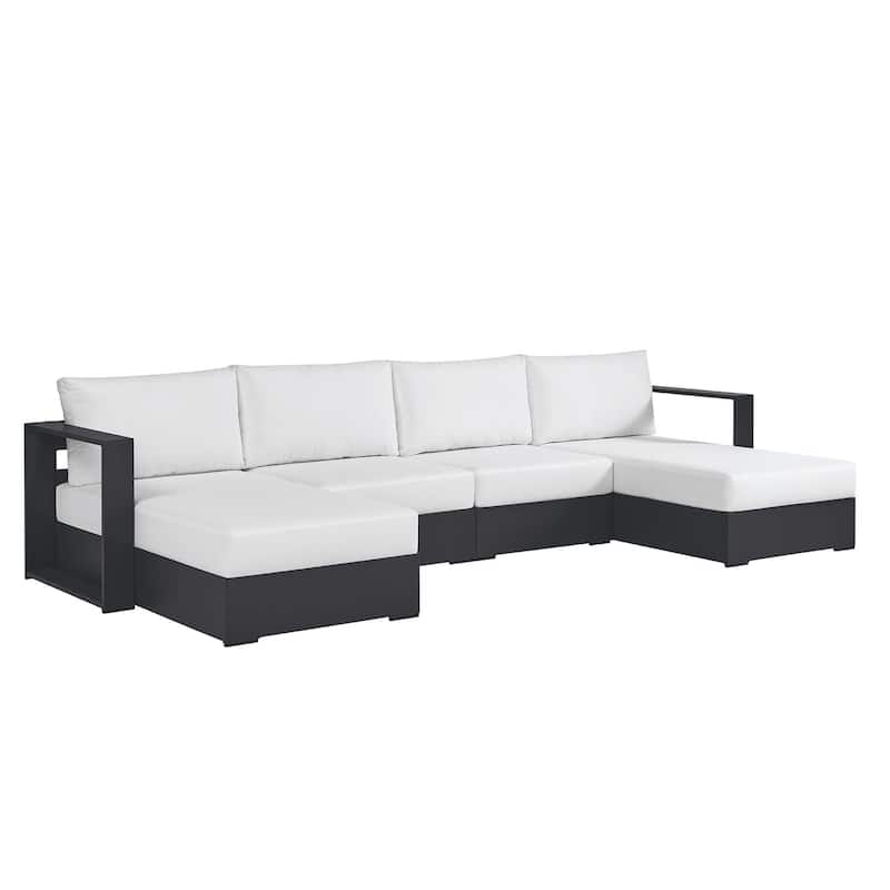 Tahoe Patio Aluminum 4-Piece Sectional Sofa Set