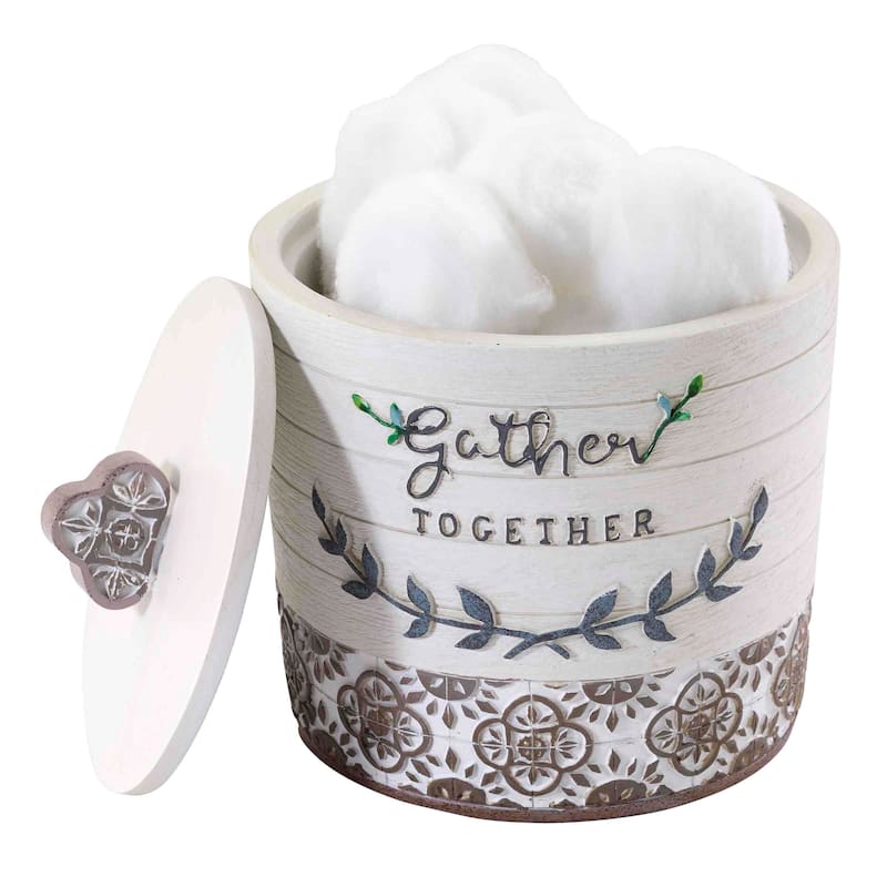 Avanti Linens Modern Farmhouse Jar - White