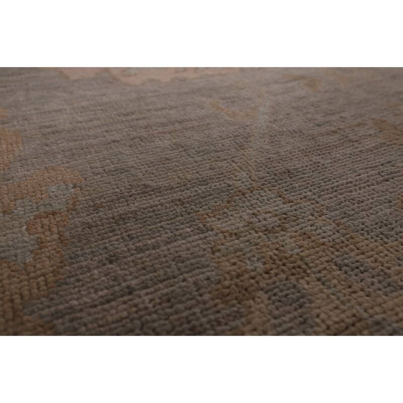Oushak Vegetable Dye Area Rug Hand-Knotted Wool Carpet - 8'0" x 9'10"