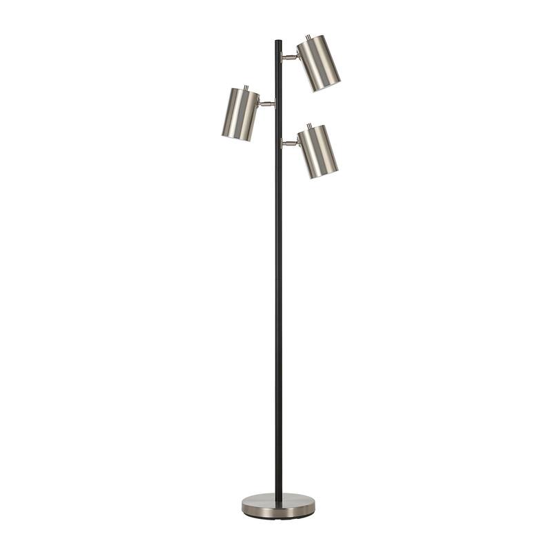 Meandros 63.5" Height Floor Lamp, Grey - 10 x 13.25 x 63.5"