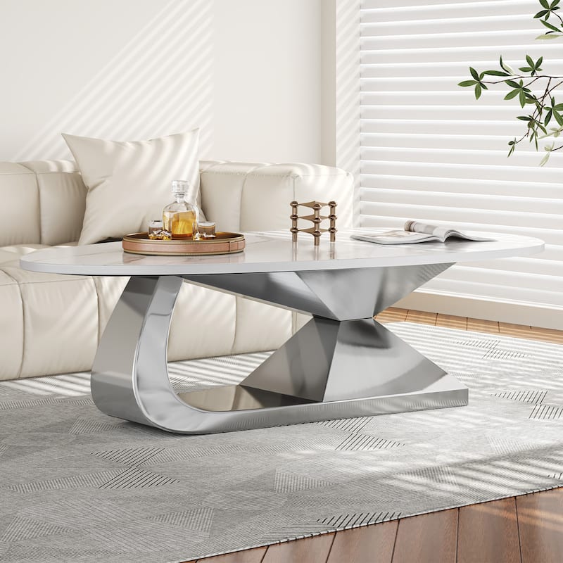 Modern Sintered Stone Tabletop Coffee Table