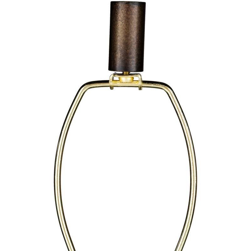 Fyl Table Lamp with Brown Base and Off-White Shade
