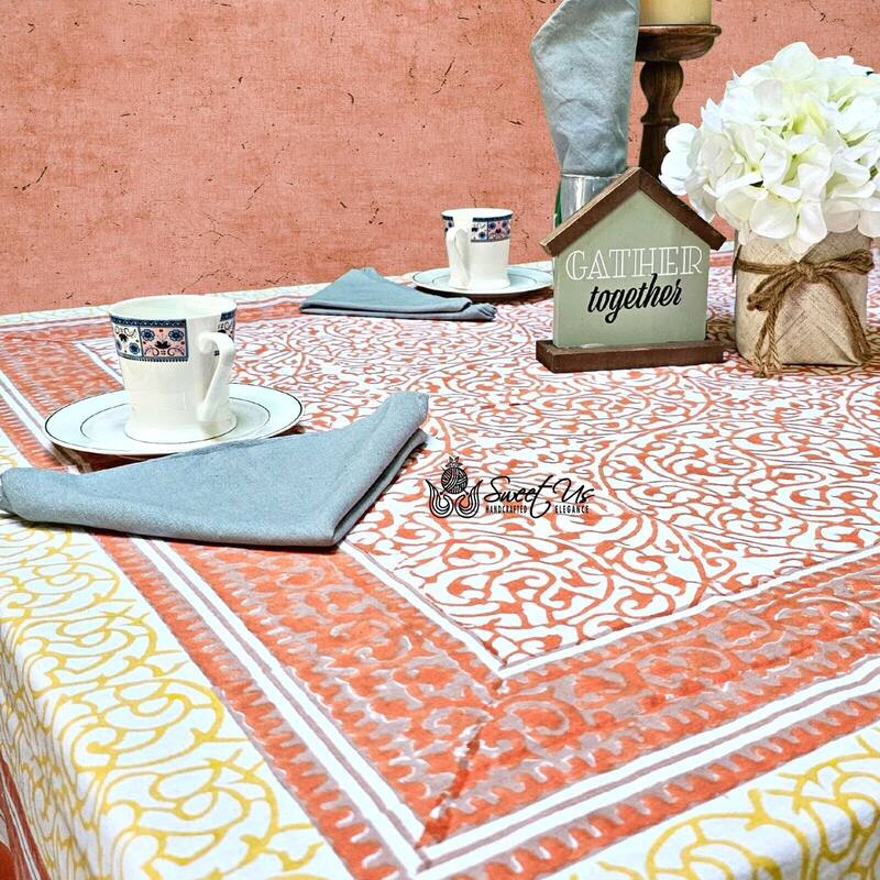 Cotton Floral Garden Tablecloth Rectangle