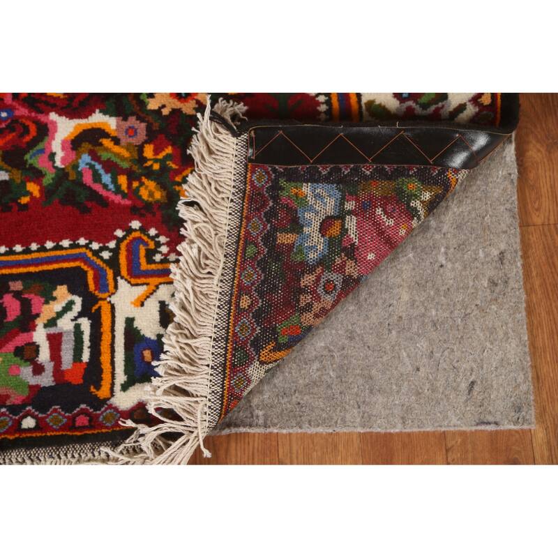 Hand Knotted Oriental 100% Wool Carpet Traditional Floral Pink Bakhtiari Area Rug - 4' 10'' X 3' 6''