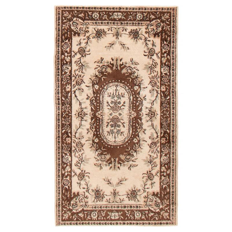 ECARPETGALLERY Hand-knotted Melis Vintage Cream Wool Rug - 3'8 x 6'7 - Cream - 3'8 x 6'7