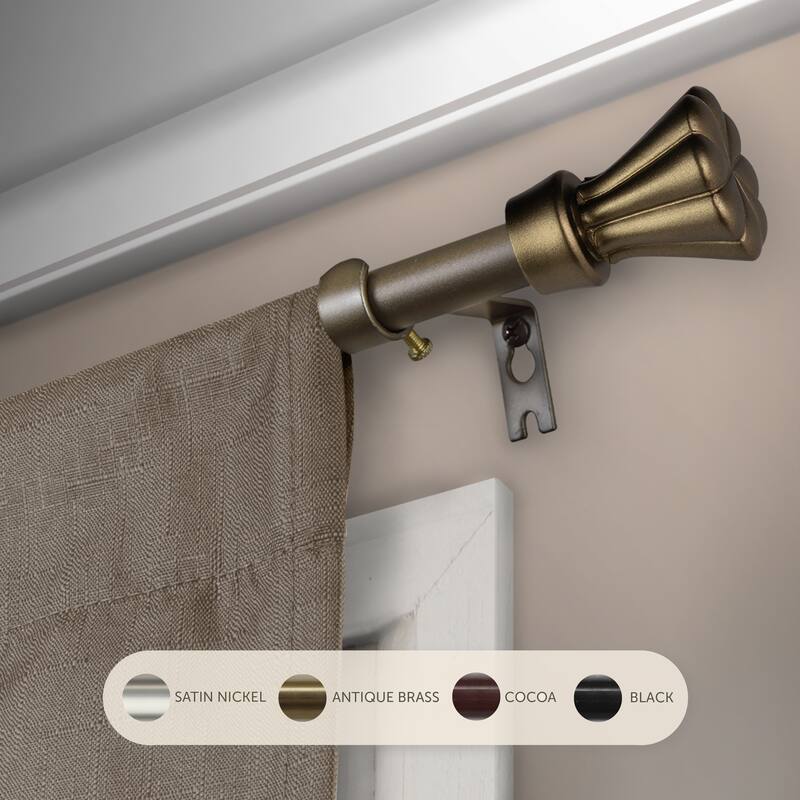 InStyleDesign Drais Curtain Rod 5/8-inch dia. - 48 to 84 inches - Antique Gold