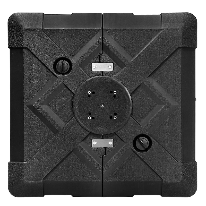 Pellebant 9x11FT Outdoor Dual Top Cantilever Patio Umbrella LED Light with Wheel Base