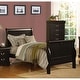 preview thumbnail 1 of 1, Louis Philippe III Twin Sleigh Bed in Black with KD Headboard and Footboard Full