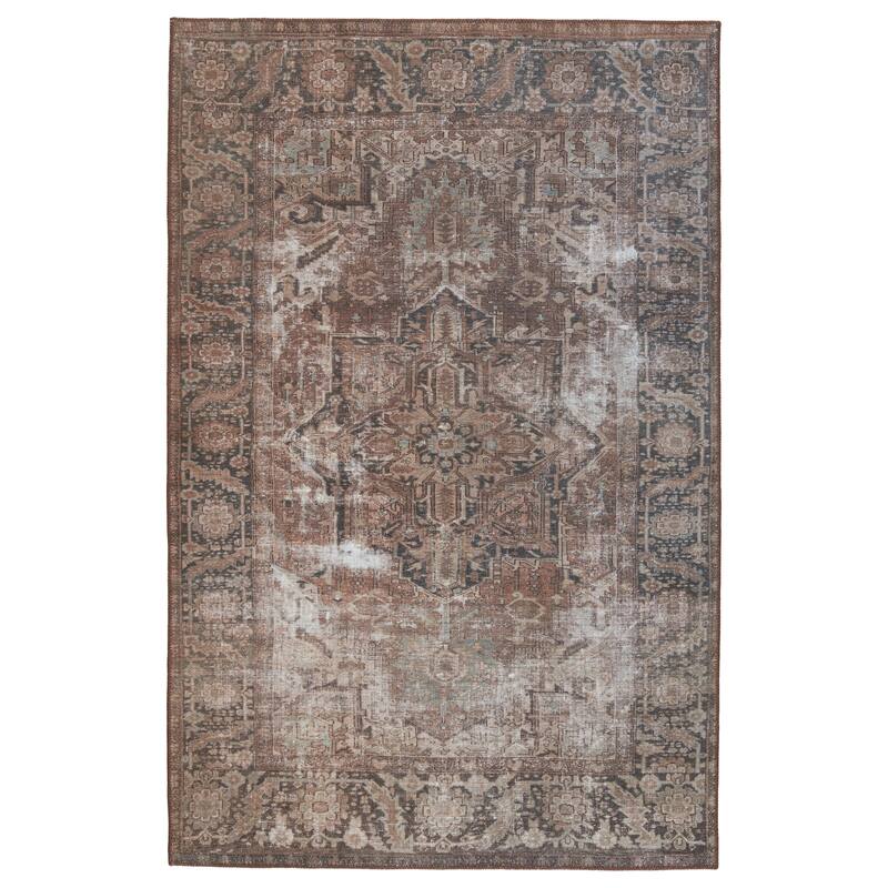 Minita Machine Washable Medallion Area Rug - 9' x 12' - Runner/Rectangle