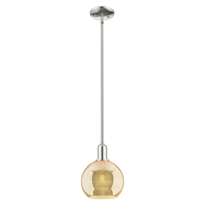 Innovations Lighting Endless Possibilities Arcadia - Athens - 1 Light 8" Stem Hung Mini Pendant - Mercury/Polished Nickel