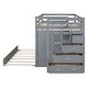 preview thumbnail 35 of 43, Full Over Full Bunk Bed with Twin Size Trundle and Staircase