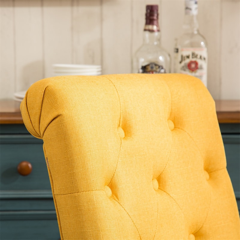 Solid Wood Tufted Parsons Dining Chair (Set of 2)
