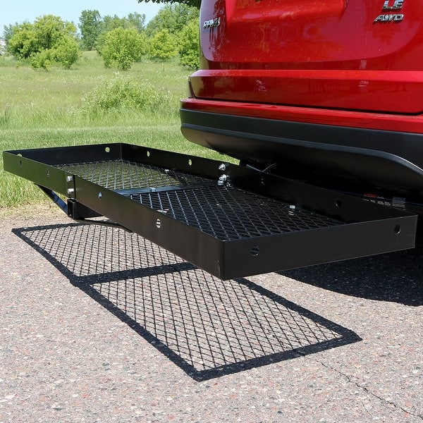 Sunnydaze Hitch Mounted Cargo Carrier with 2 Inch Receiver 500lb Capacity Bed Bath & Beyond