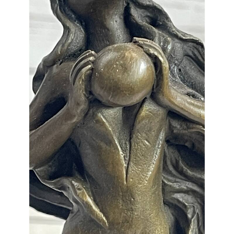 Dream Goddess By Renowned French Artist Augustine Moreau Bronze Sculpture Statue