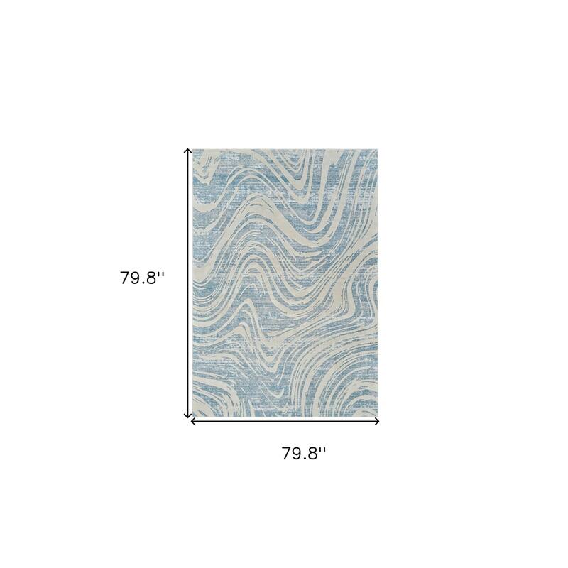 Bigiz Distressed Abstract Modern Stain Resistant Woven Durable Area Rug By HomeRoots