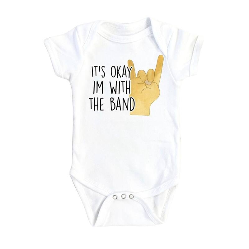 Rock Band - Baby Boy Girl Clothes Infant Bodysuit Funny Cute Newborn 1B - White - 0-3M