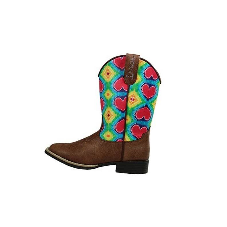 Twister Western Boots Girls Abigale Round Toe Tie Dye Pattern 4443602