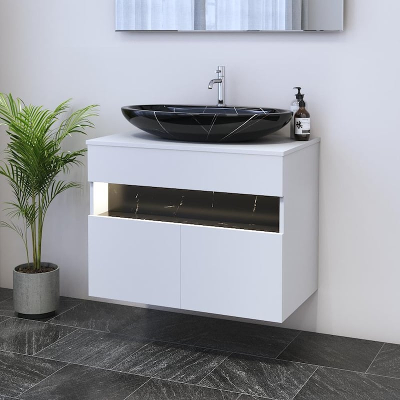 Laguna 2D 80 Floating Bathroom Vanity (32" Width)