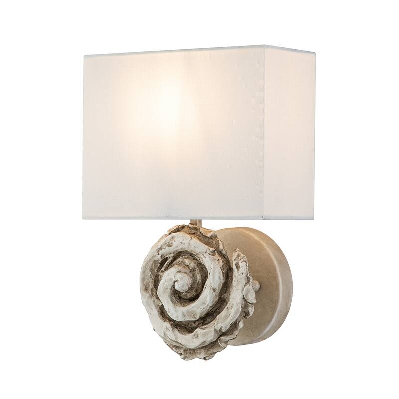 Swirl Large Sconce in Bone - 9 x 6 x 12.5