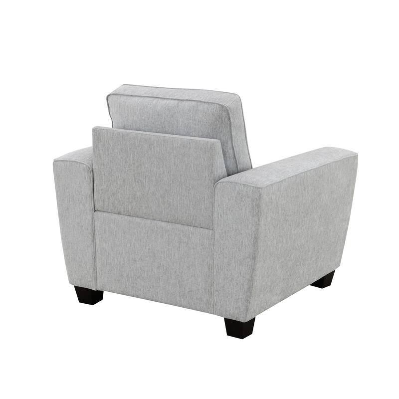 Ashbury 40" Accent Chair, Soft Gray Chenille