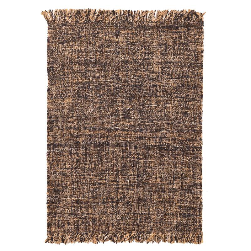 ECARPETGALLERY Flat-Weave Palas Denizli Brown Jute Kilim - 5'4 x 7'7