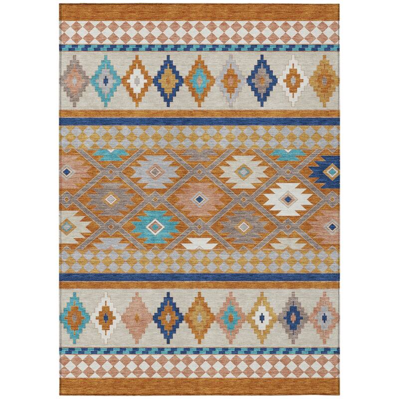 Machine Washable Indoor/ Outdoor Global Clemente Chantille Rug