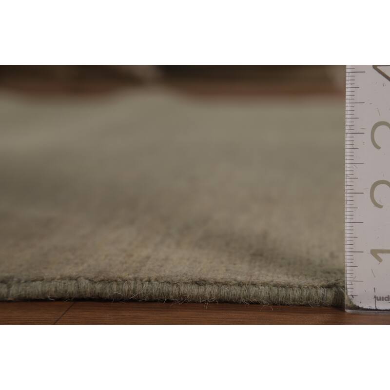 Beige & Gray Gabbeh Modern Area Rug Hand-Knotted Wool Carpet - 6'6" x 9'7"
