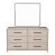 preview thumbnail 12 of 12, Furniture of America Billet Modern 2-Piece Natural Oak Wood 6-Drawer Dresser and Mirror Set
