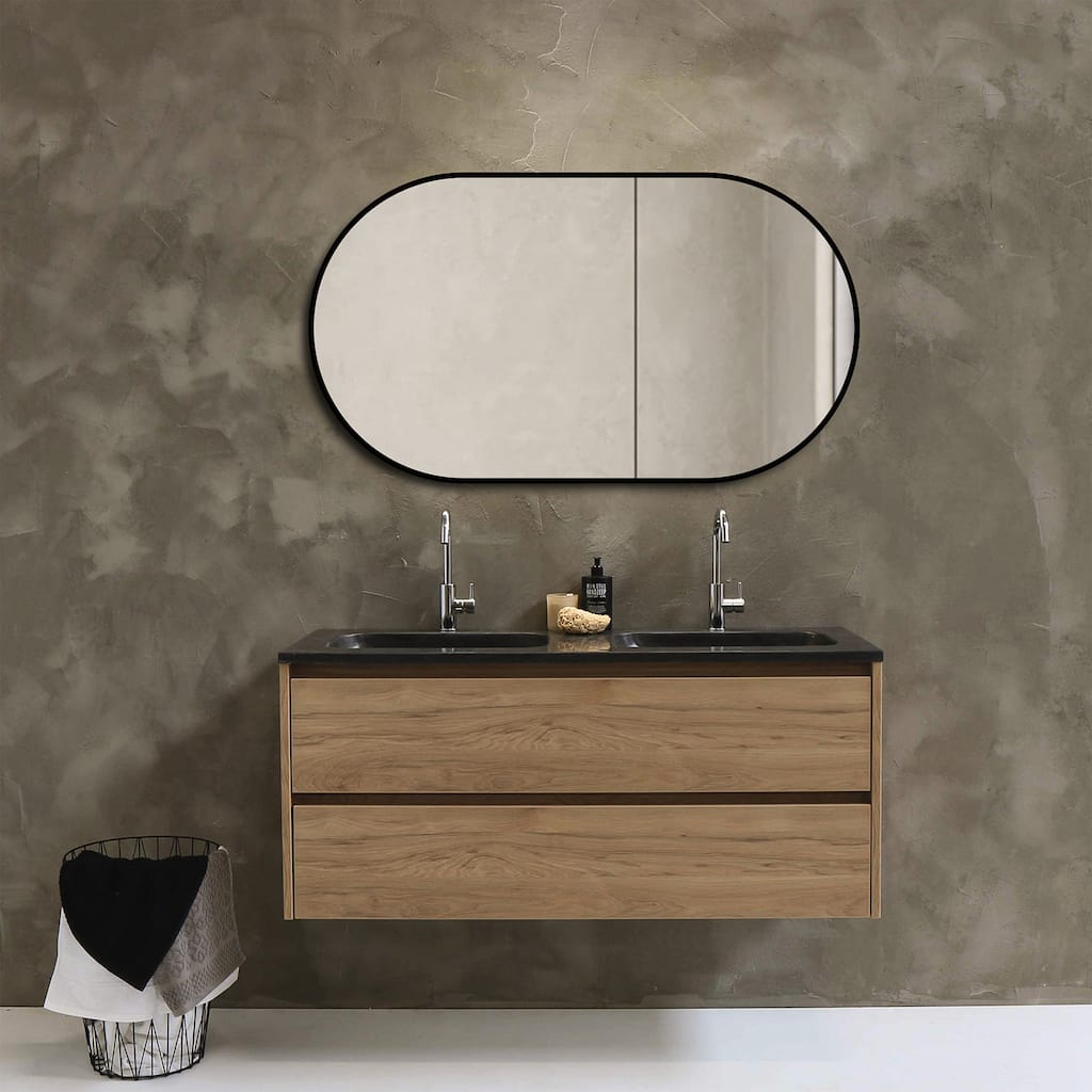 36"×18" Oval Wall-Mounted Bathroom Vanity Mirror