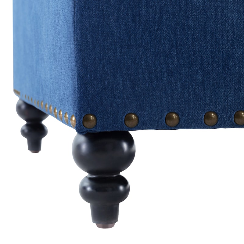 Large Square Storage Ottoman for Living Room