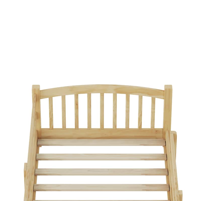 Solid Wood Floor Bed Montessori Bed with Safety Guardrails Without Door