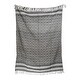 preview thumbnail 3 of 4, Foreside Home & Garden Hand Woven Black Geometric PET Outdoor Blanket