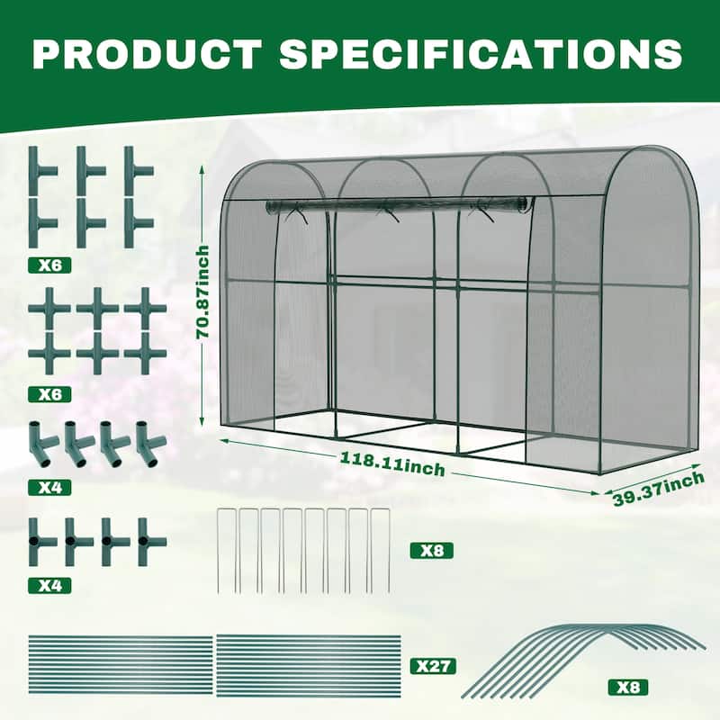 Crop Cages For Garden Plant, Plant Protection Tent With Zippered Door