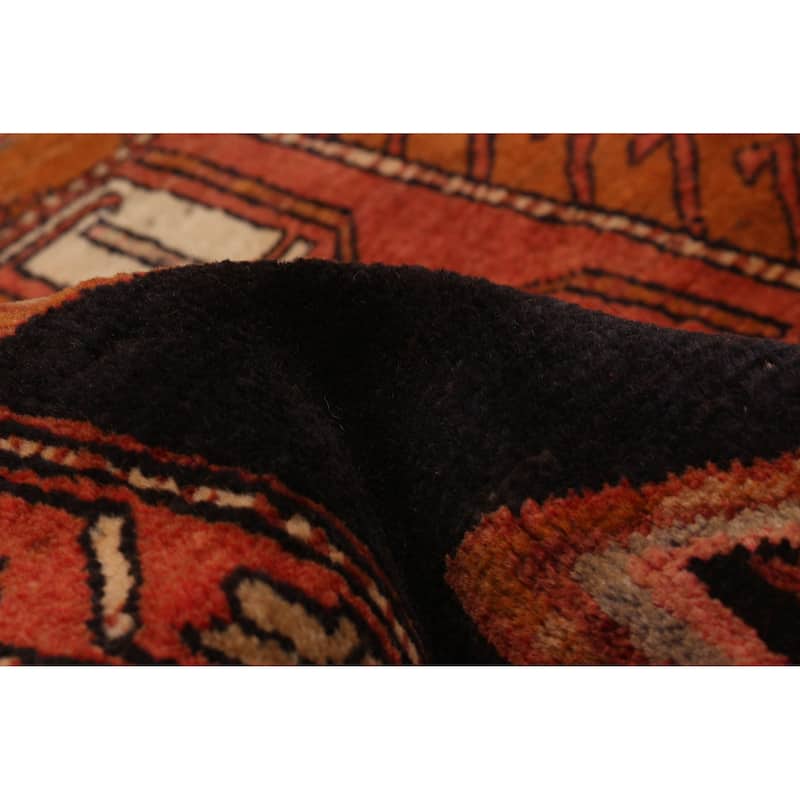 ECARPETGALLERY Hand-knotted Konya Anatolian Black, Orange Wool Rug - 3'8 x 9'11