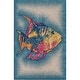 preview thumbnail 8 of 16, Tropical Coral Fish Multicolored Indoor/Outdoor Rug