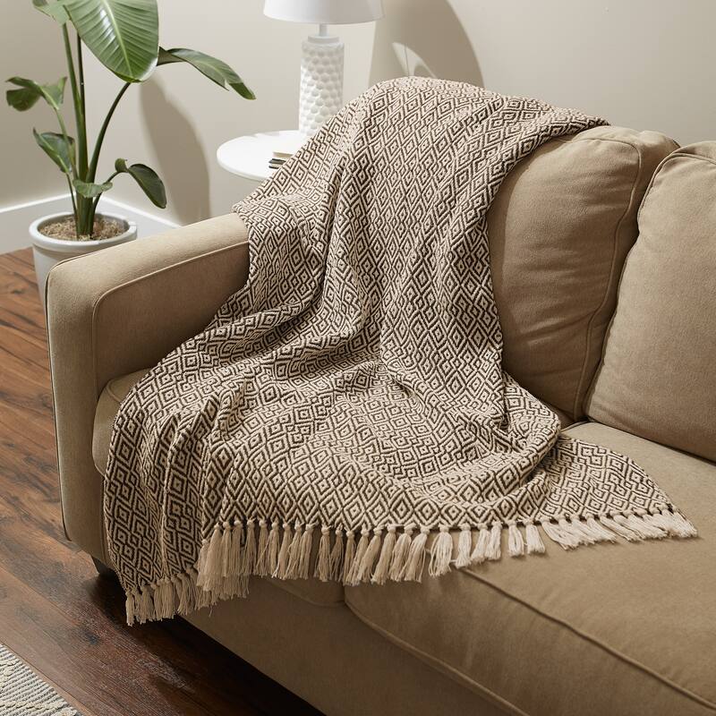 DII Stone Double Diamond Throw