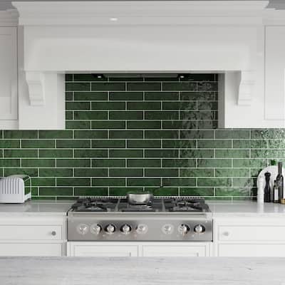 Merola Tile Viva Antic Verde 3" x 12" Ceramic Wall Tile