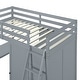 preview thumbnail 12 of 12, Twin Loft Bed with Wardrobe, Desk & Shelves, Gray