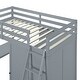 preview thumbnail 13 of 13, Twin Size Loft Bed with Wardrobe and Desk, Maximized Space, Grey