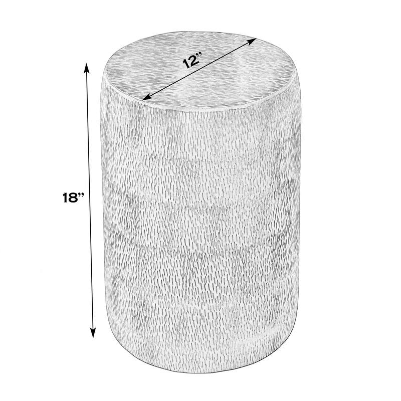 Sahara 12 in. W Round Stainless Steel End Table