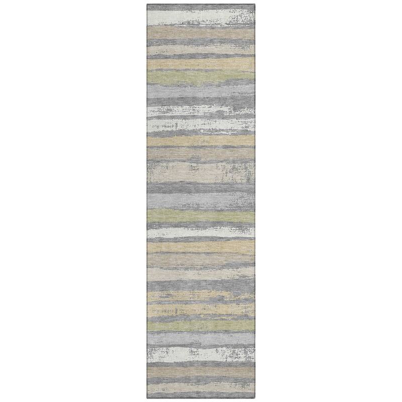 Machine Washable Indoor/ Outdoor Chantille Stripe Rug