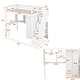 preview thumbnail 4 of 10, Impressive Fence-Shaped Twin Loft Bed with Wardrobe & Desk, Stairway Wood Bedframe w/ Bookshelf & Drawers for Kids Teens, White