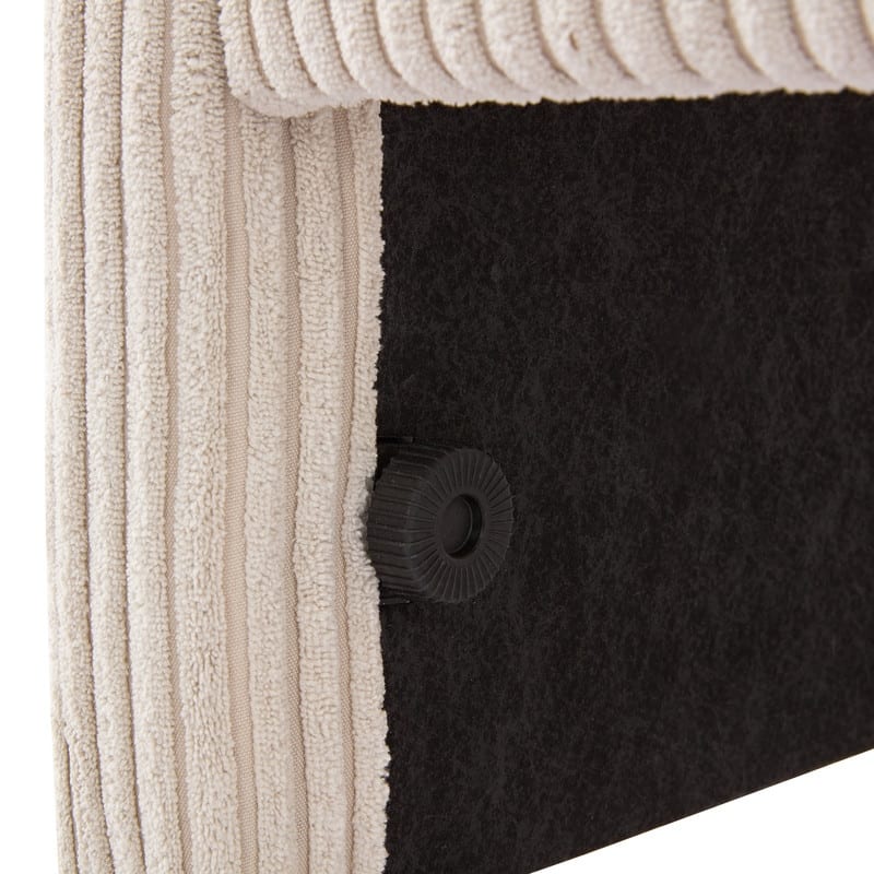 L-Shaped Corduroy Upholstered Daybed with 2 Storage Drawers