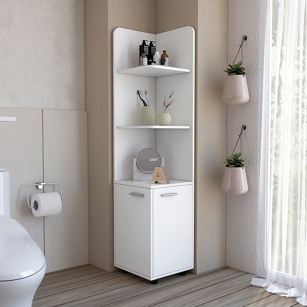 Malibu 62 Tall Corner Linen Cabinet On Sale Bed Bath Beyond 37208707